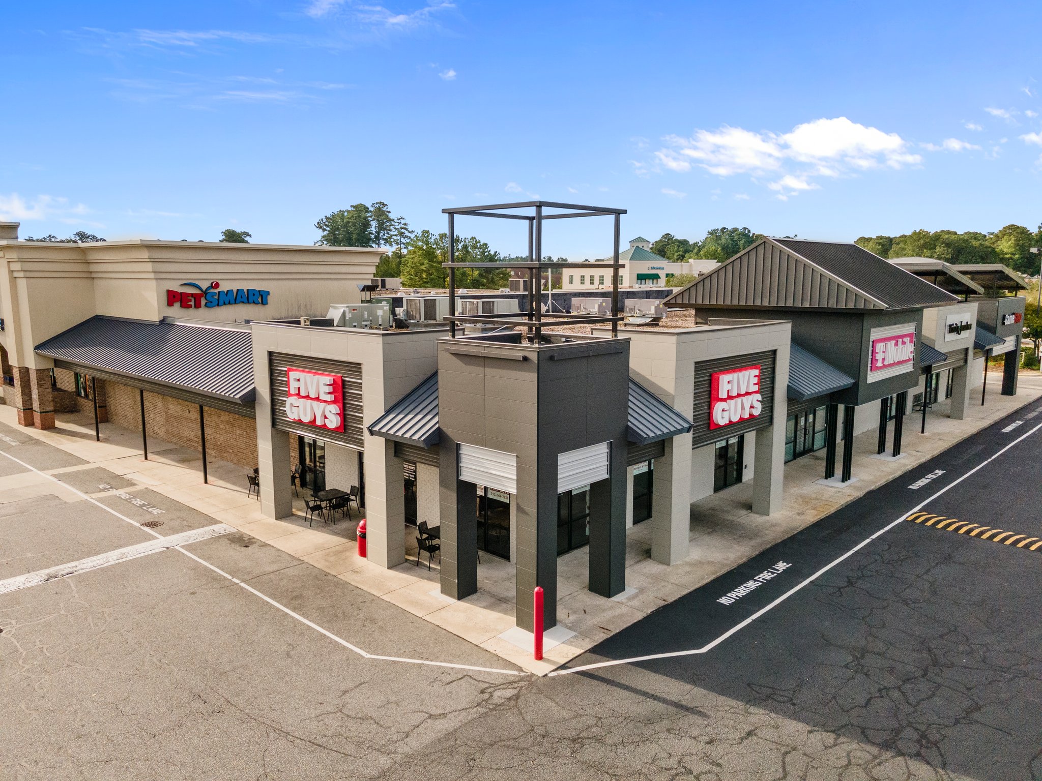 Roof of Pet Smart/Five Guys Shopping Center, Grenville, NC