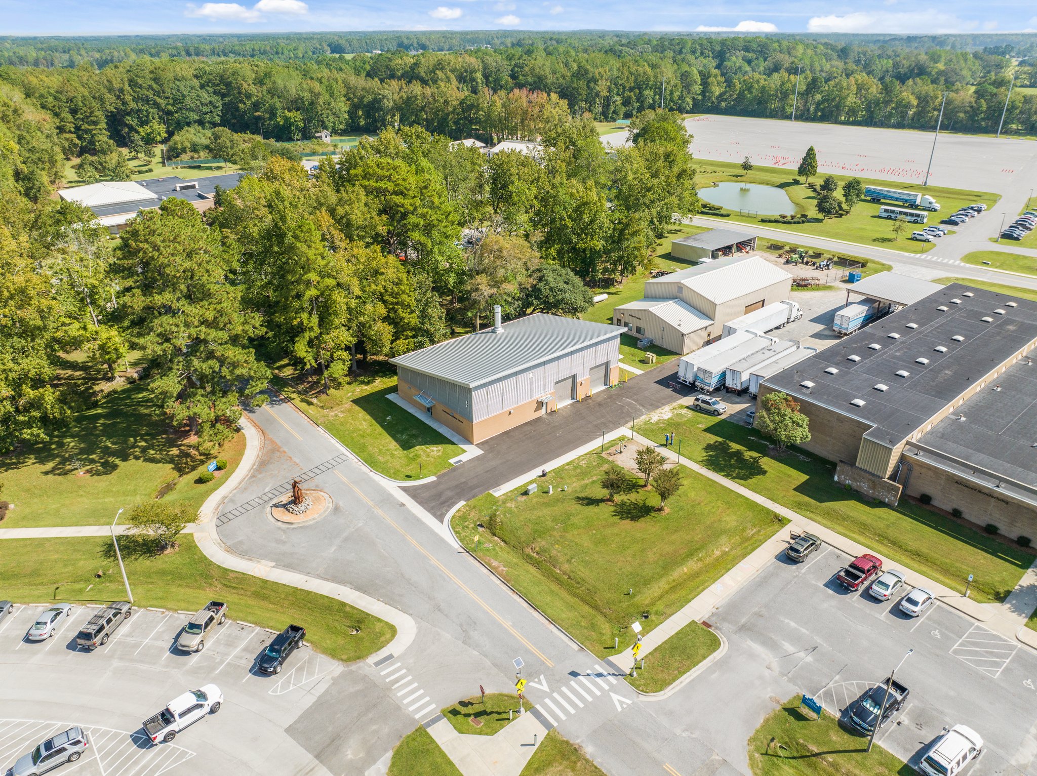 Roof of Beaufort County Community College Boat Building